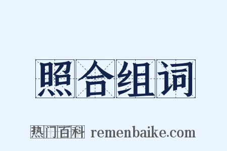 照合组词是什么意思的图片